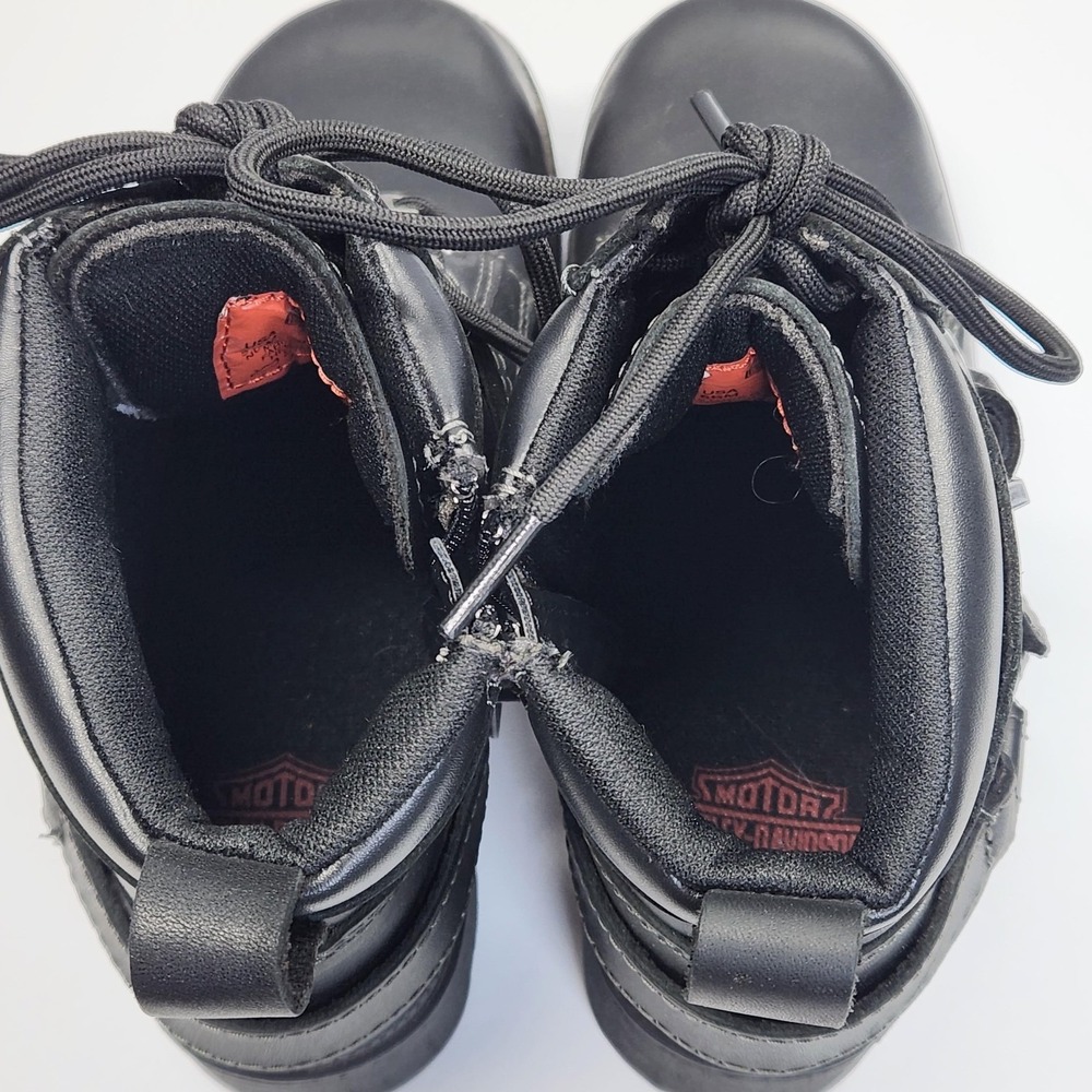 Harley-Davidson Boots Womens Size 6.5 Black Leather Biker Motorcycle D84424 - Picture 10 of 14